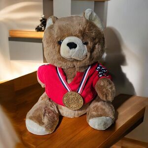 VINTAGE 1995 TEAM USA AMERICANA OLYMPIC BELKIE BEAR PLUSH TEDDY BEAR DOLL FIGURE